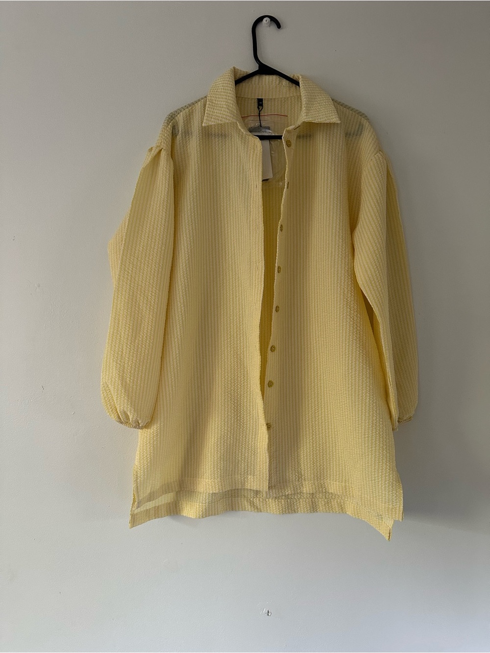 Trendyol Yellow Waffle Button-Down Shirt